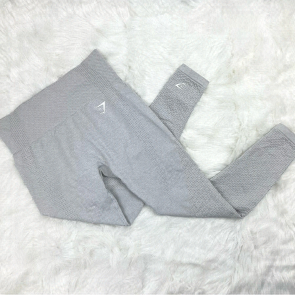 Gymshark Vital Seamless 2.0 Leggings in Light Grey Marl Size Medium